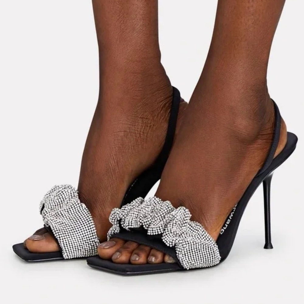 Alexander Wang Julie Crystal Scrunchie Sandals